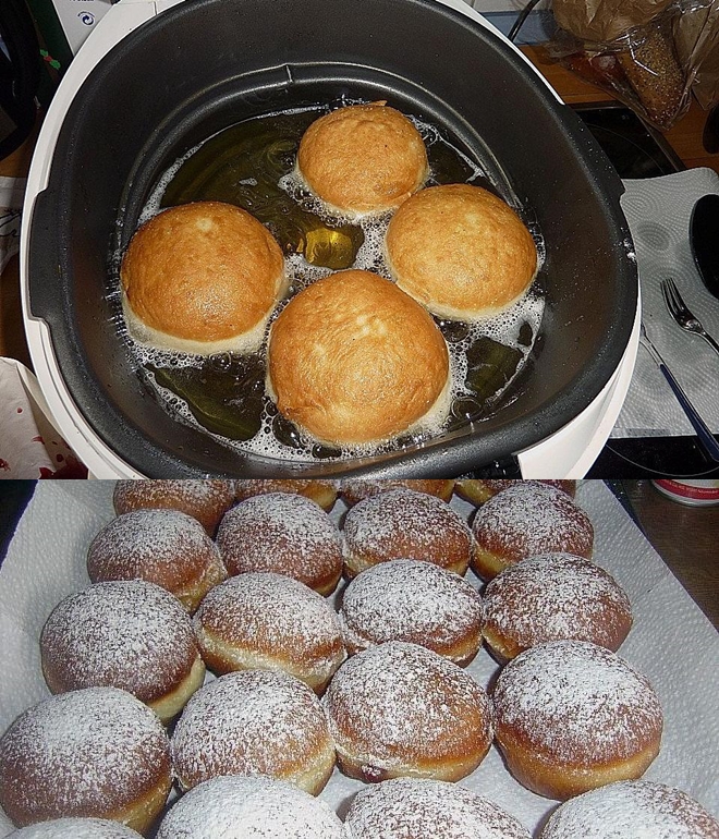 Karnevalové koblihy, mnohem lepší než ze škrobárny.