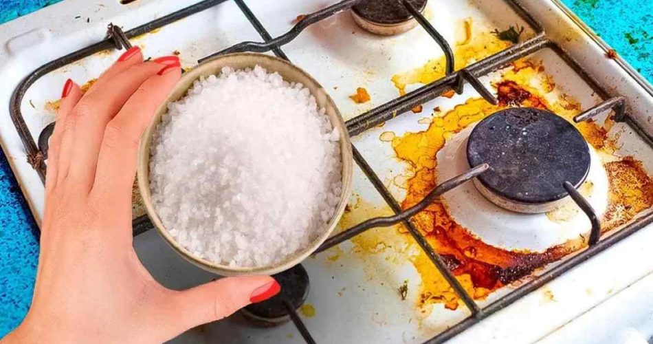 Pokud je vařič špinavý a zanesený, toto ingredience stačí ke zbavení mastnoty.