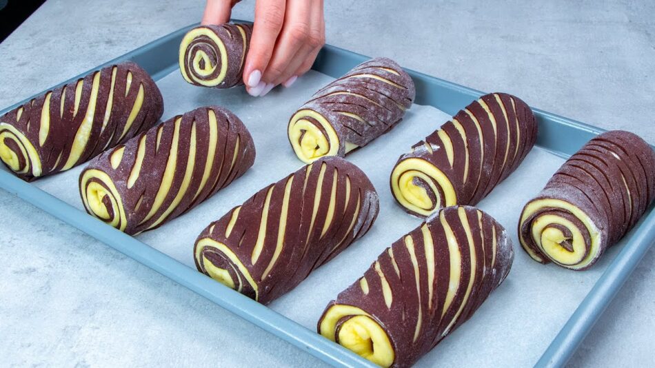Recept na dokonalé dvoubarevné domácí buchty s čokoládou!