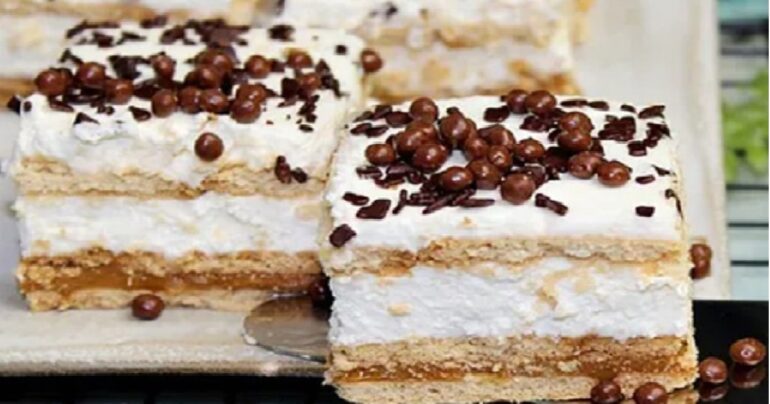 3 vrstvý koláč bez pečení. Krémový a lahodný !