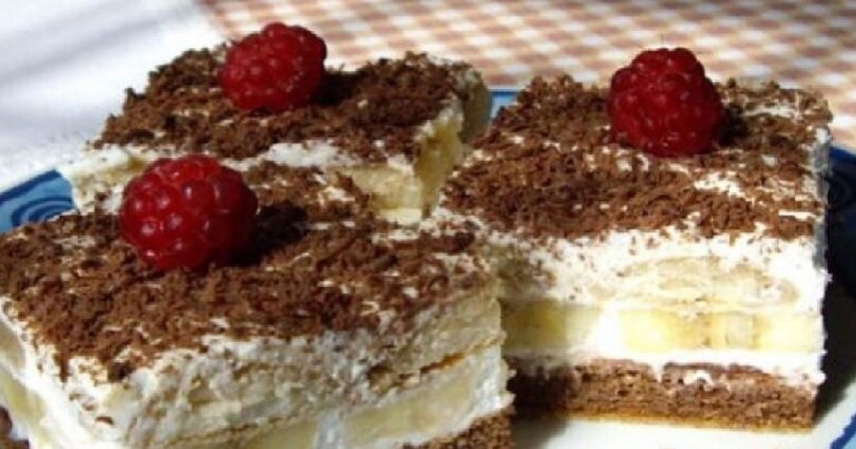 Banánové řezy: Úžasný zákusek s neodolatelným krémem…