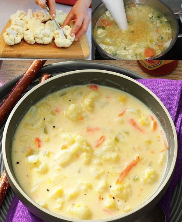 Květáková polévka, zdravá a mega chutná