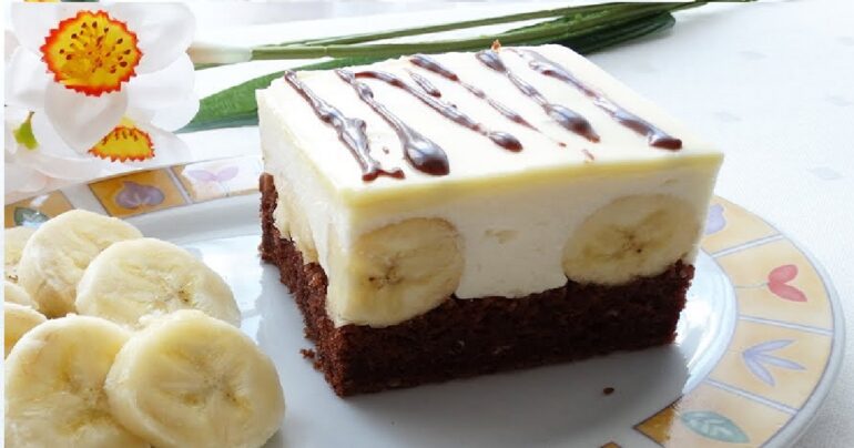 Božský banánovo-tvarohový zákusek: Úspěch zaručen !