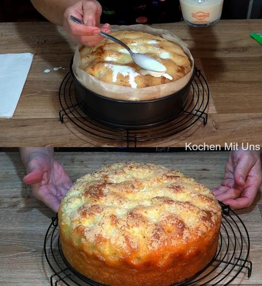 Peču ho dvakrát týdně, jablečný koláč se zakysanou smetanou, snadný na přípravu 😍