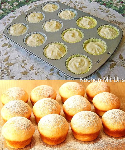 Nejchutnější, jaké jsem kdy připravil! – Tvarohové muffiny s vanilkovým pudinkem