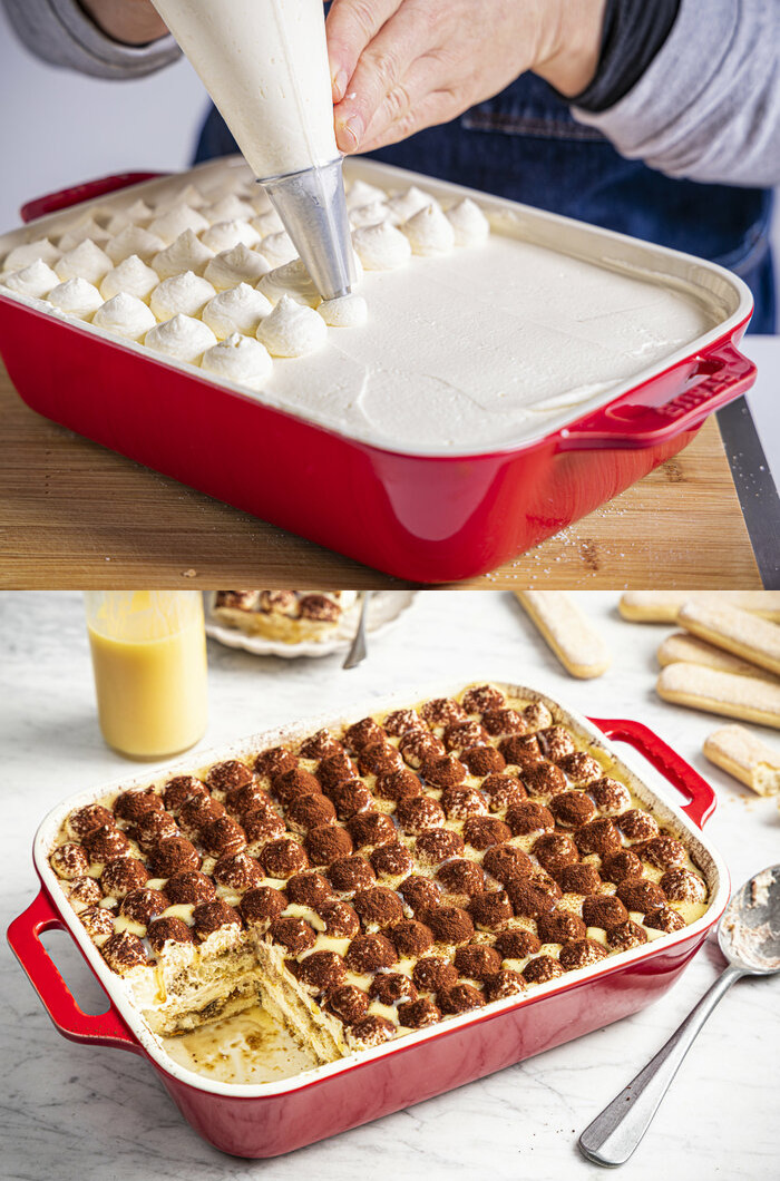 Tiramisu s vaječným likérem a mascarpone – recept níže