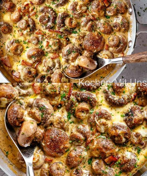 Jednoduše fantastické! – Žampiony v lahodné česnekové smetanové omáčce