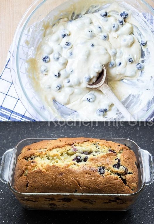 Jednoduše nepřekonatelný, úžasně chutný – borůvkový jogurtový koláč s návykovým potenciálem