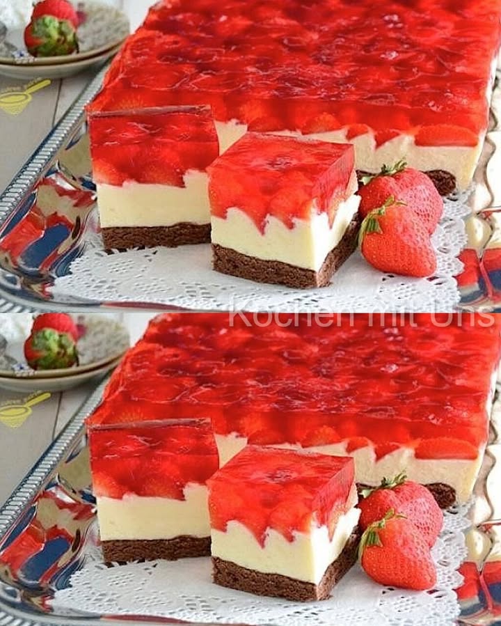 Jahodový koláč s tvarohem a mascarpone