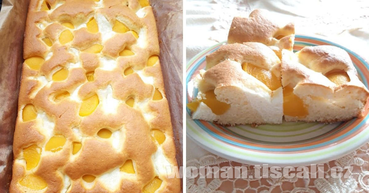 Fantastické tvarohovo-broskvové kostky: Jednoduché míchané těsto s nádivkou. RECEPT, který nemá konkurenci !