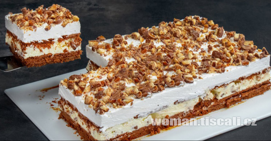 Fantastický sušenkový koláč „Twix“, který se rozplývá na jazyku: Žádná trouba, jednoduchá a rychlá příprava !
