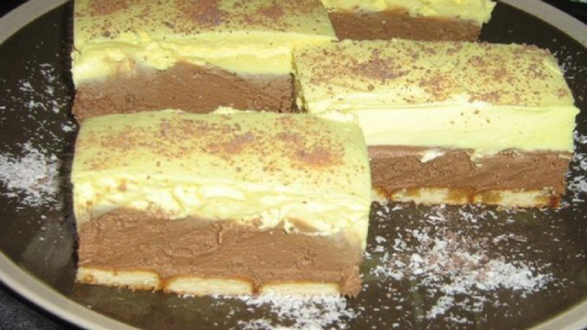 Fenomenální řezy bez pečení z bebe sušenek s extra čokoládovou náplní!