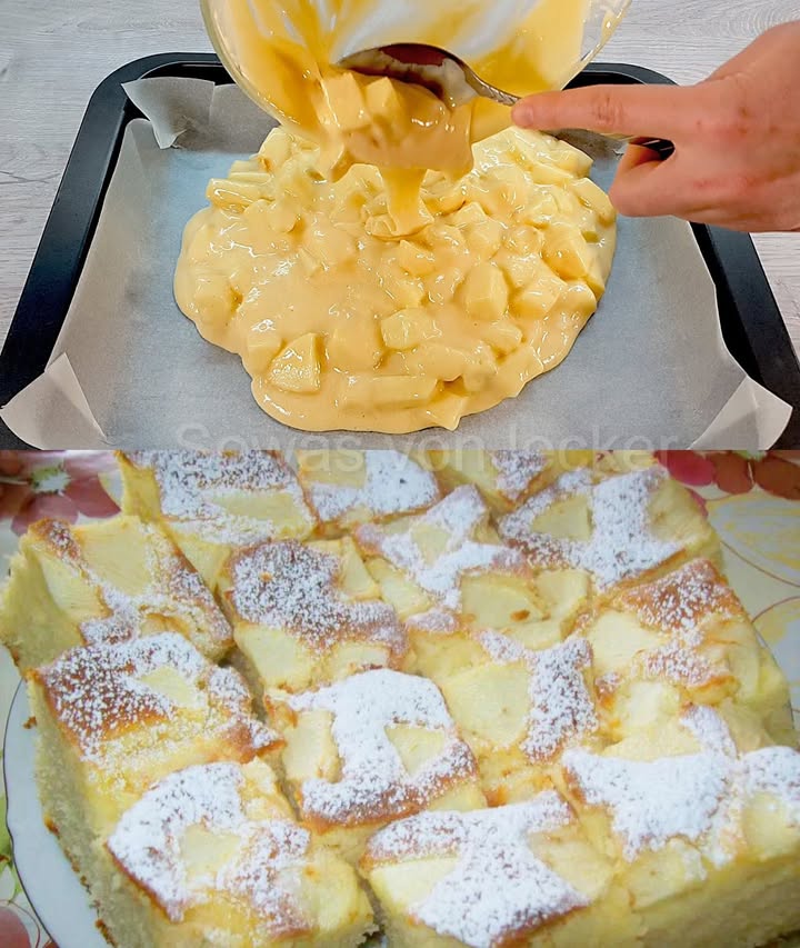 Babiččin jablečný koláč, který poblázní svět! Kompletní recept níže 🥰