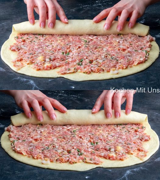Pizza rolka z mletého masa připravená za 10 minut