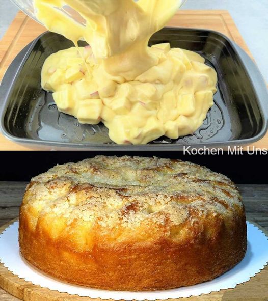 Každý kousek se rozplývá na jazyku! – Jablečný koláč se zakysanou smetanou připravený k pečení za 10 minut