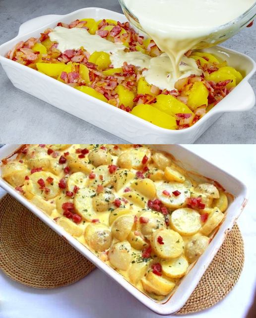 Brambory alla Carbonara připravené raz dva