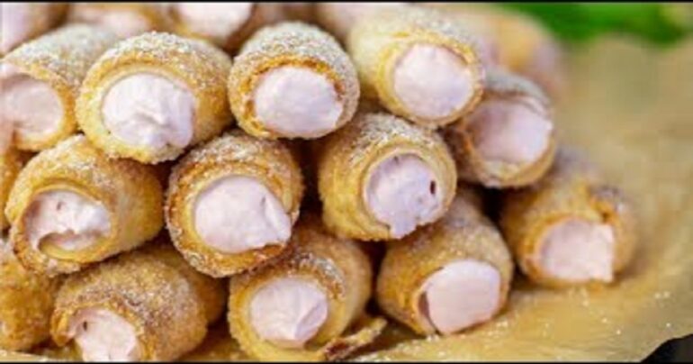 Křehké trubičky s malinovým krémem: Dobrota, která všechny potěší !