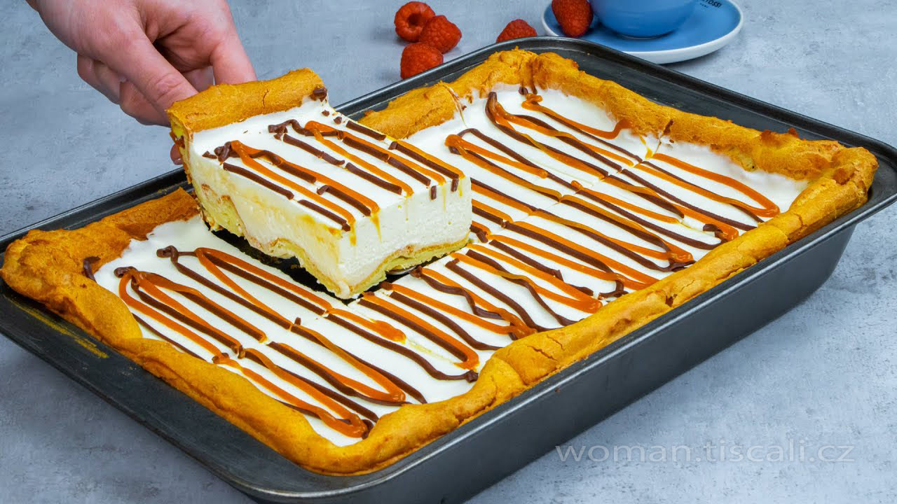 Luxusní dezert z plechu, který zahanbí i větrník: Vypadá krásně, chutná ještě lépe a bude hvězdou každé oslavy !