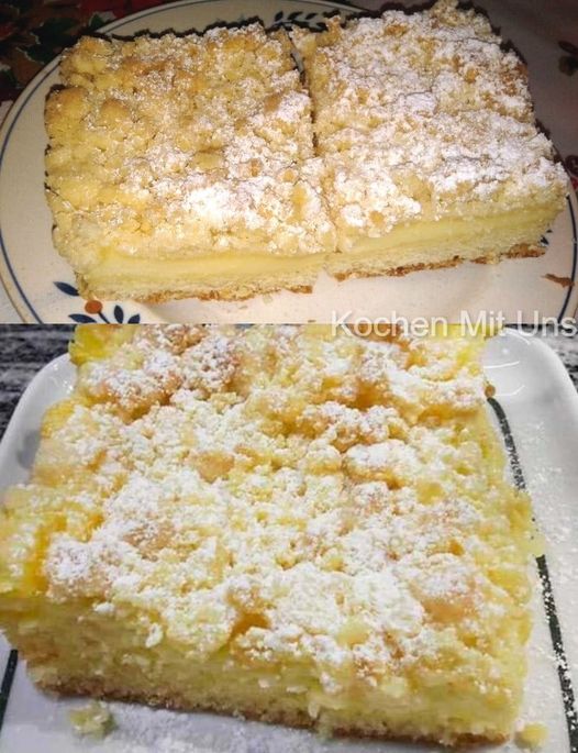 Mňam, peču ho pořád dokola! – Drobenkový koláč plněný pudinkem