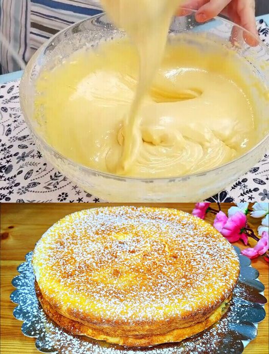 Smíchejte 500 g řeckého jogurtu s 5 vejci, fantastický jogurtový dort