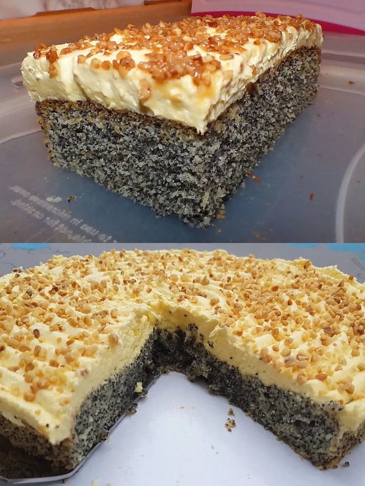 Makový koláč s Paradiescreme, snadná příprava