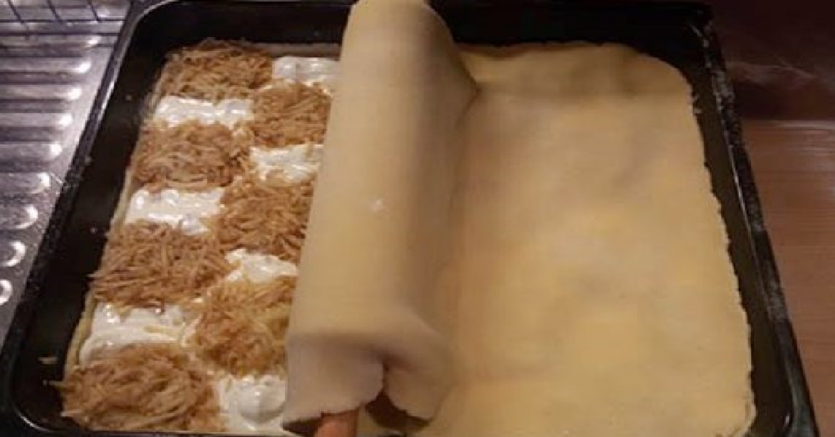 Mřížkový jablečný koláč s tvarohem – recept podle mé babičky !