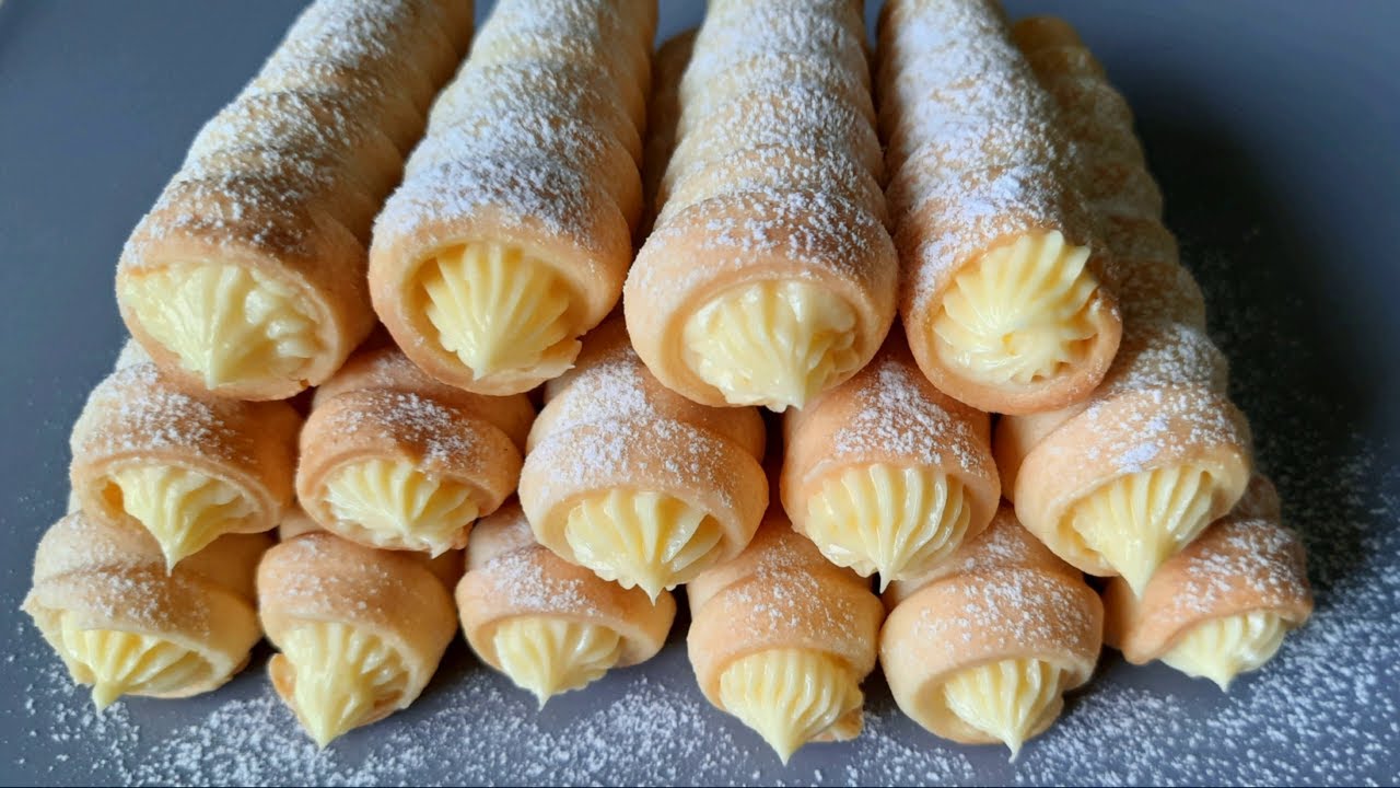 Nejchutnější pochoutka na světě: Křehké trubičky plněné fantastickým krémem !