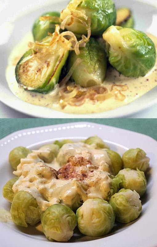 Ooohhhh manoman, jak miluji toto jídlo: růžičková kapusta v krémové hořčičné omáčce