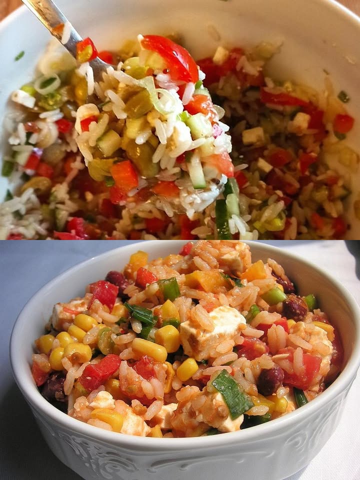 Chutná každému bez výjimky! – Rychlý rýžový salát s ovčím sýrem