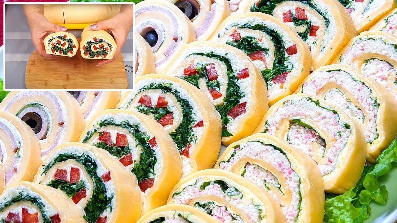 TOP 3 recepty na nejlepší slané rolády.Na slavnostním stole jsou nepostradatelné. Základem každé z nich je tvrdý sýr a už stačí si vybrat ze tří nádivek dle chuti !