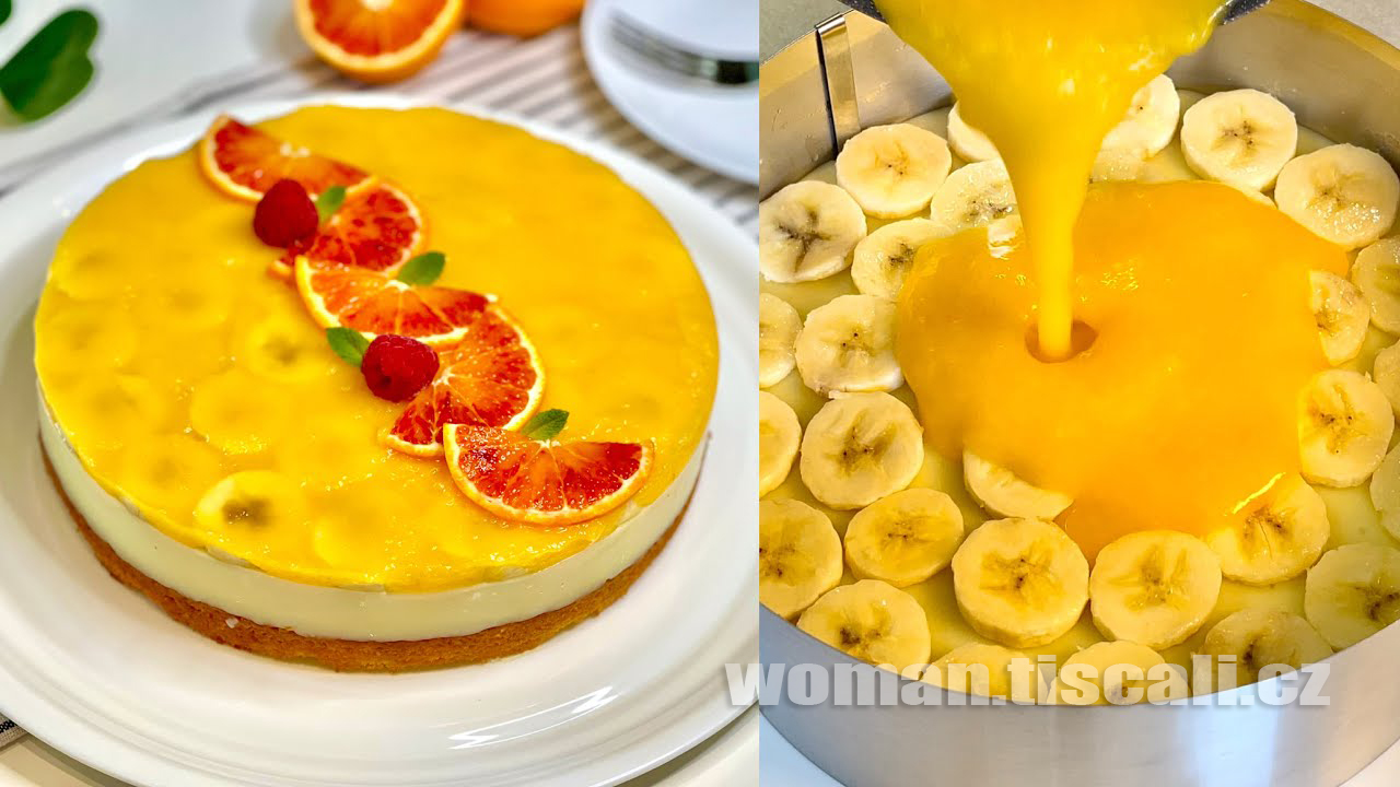 Tato banánová dorta s dvojitým krémem je hitem internetu: Krásný a chutný dezert na každou oslavu, i na běžný den!