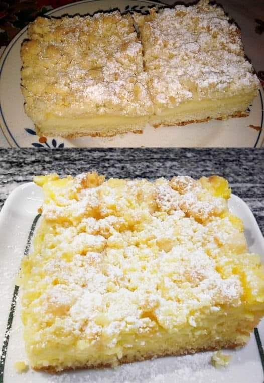 Propadlý drobenkový koláč s vanilkovým pudinkem, připravený supersrychle 🥰