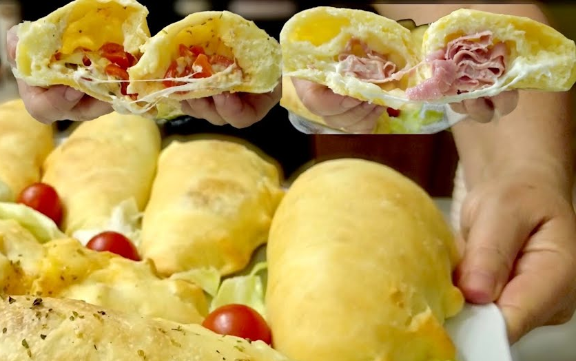 Italský šunkovo-sýrový nákyp PANZEROTTI z lahodného těsta: Vynikající občerstvení, které sbalíte i na výlet, či dětem na svačinu !