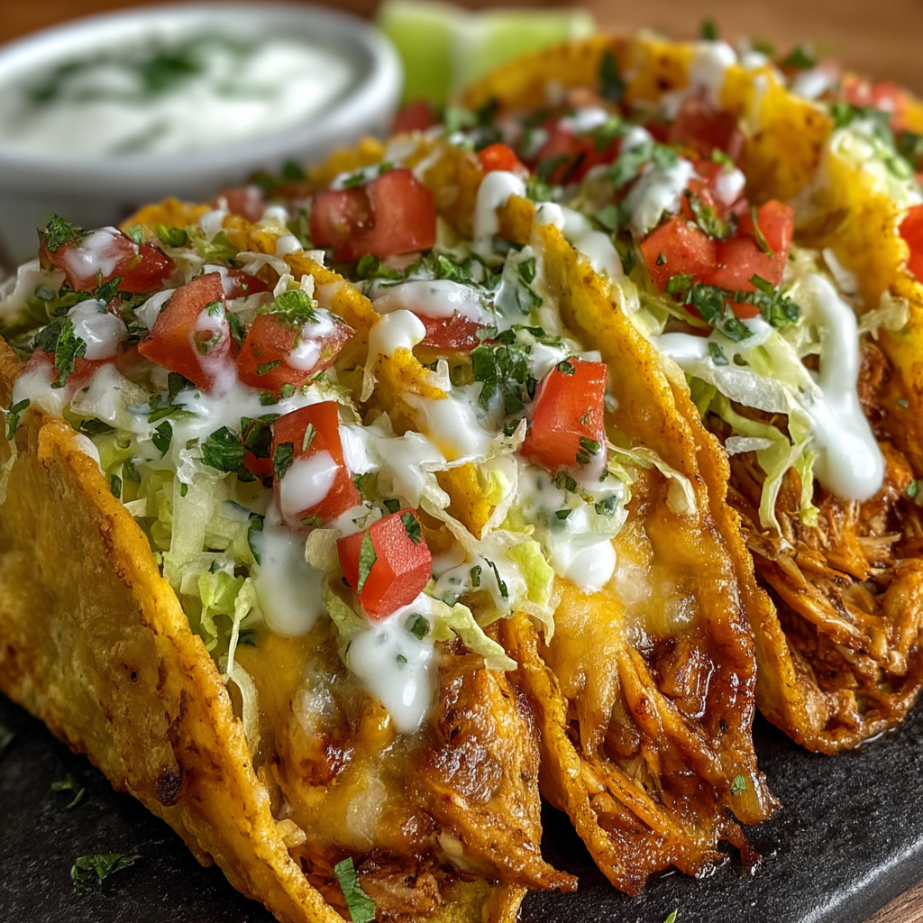 Křupavé pečené kuřecí tacos