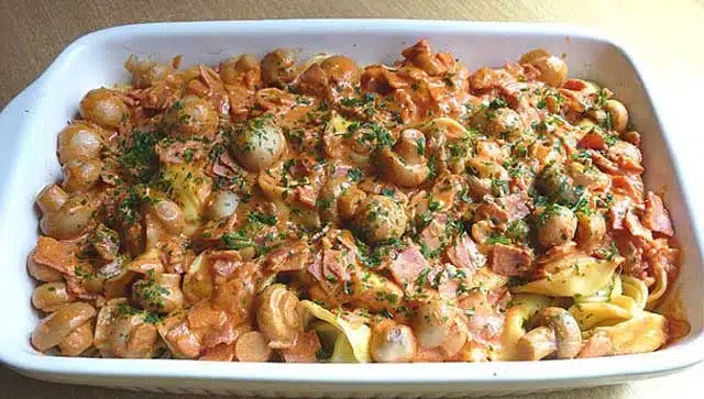 Recept na těstoviny s tortellini v zapékací míse