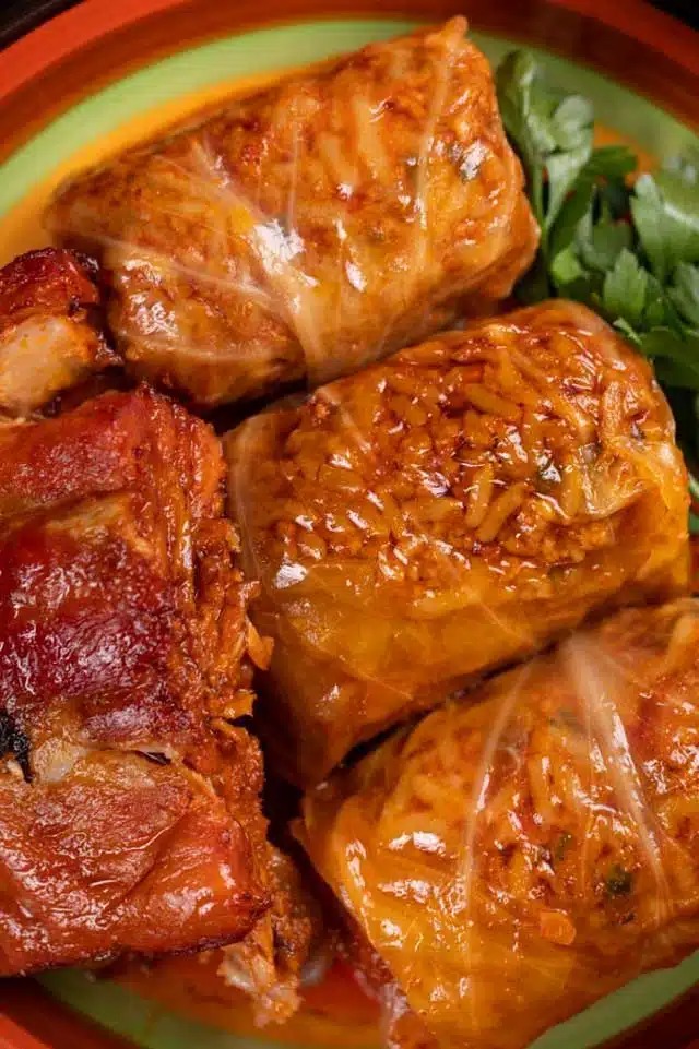 Dušené zelné závitky – recept