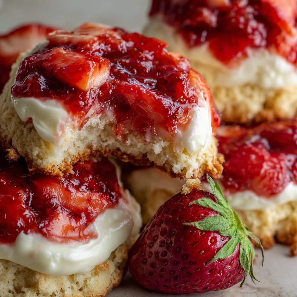 Sýrové sušenky s jahodami