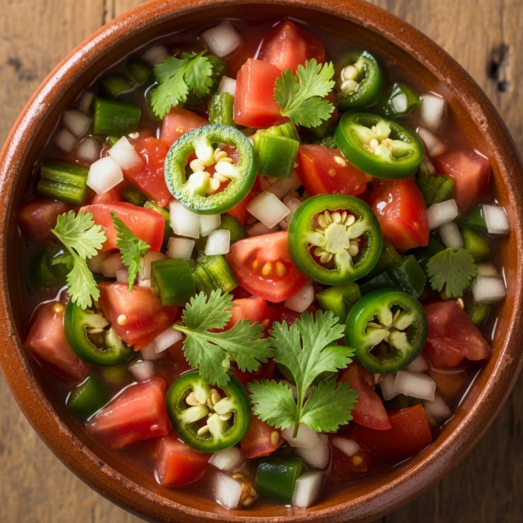 Čerstvá salsa a zavařená salsa (dva varianty)