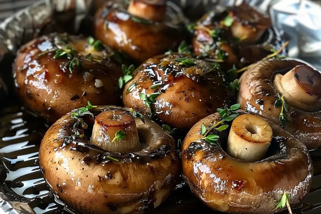 Grilované marinované houby