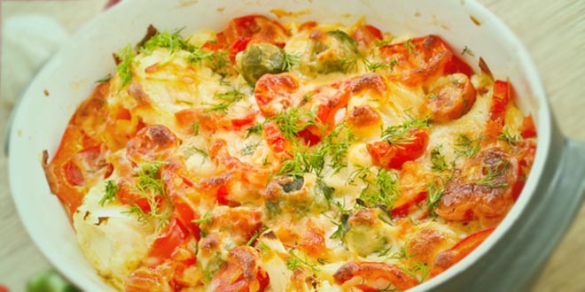 Zapečené mleté hovězí s cuketou a paprikou – Low Carb