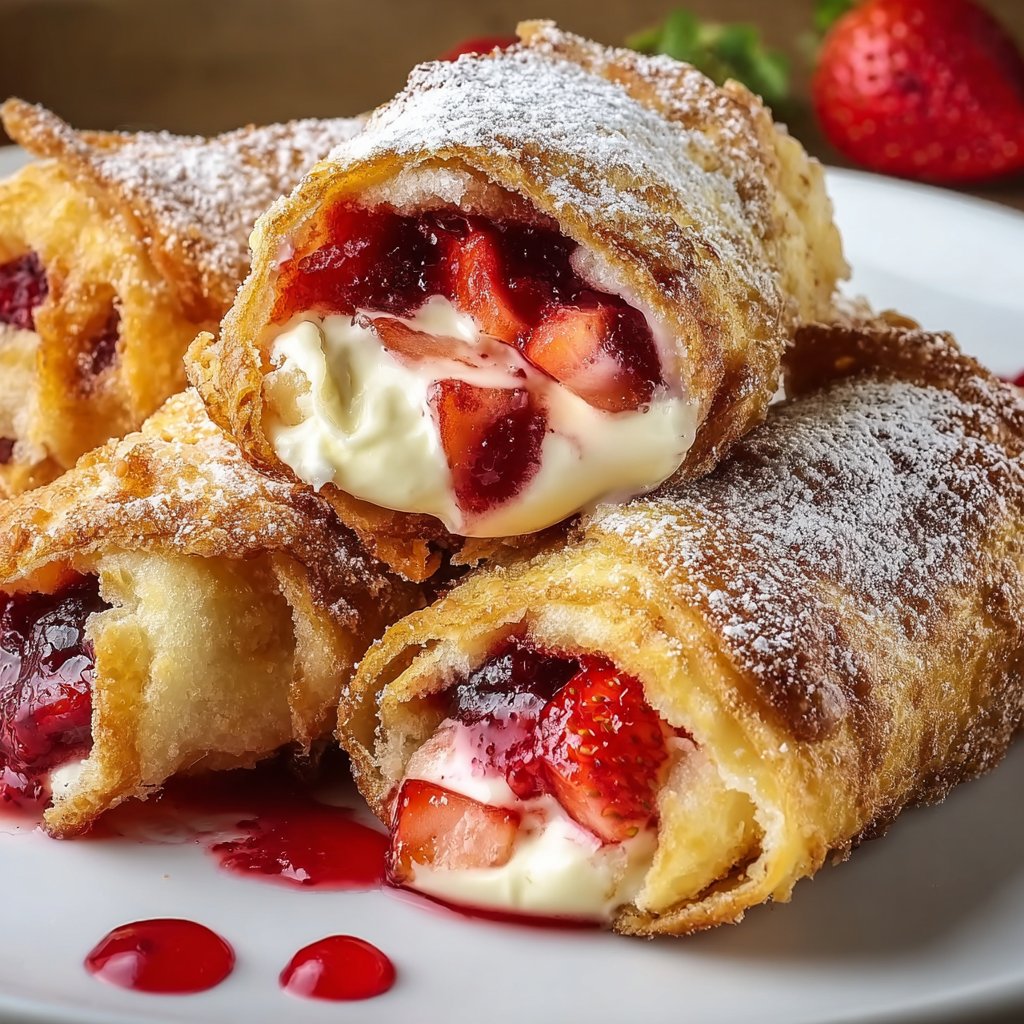 Erdbeer-sýrové chimichangas