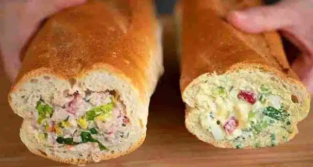 Plněný sendvič k snídani – recept