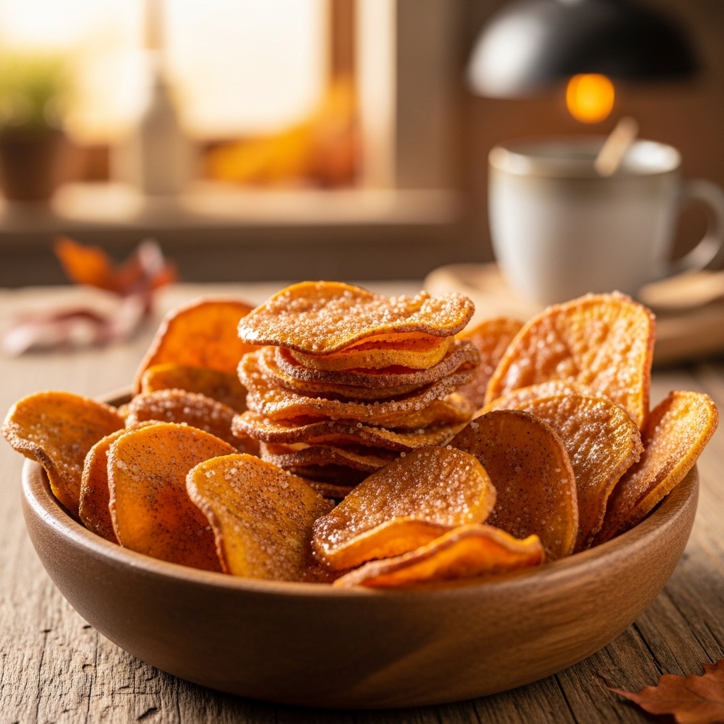 Sladké bramborové chipsy