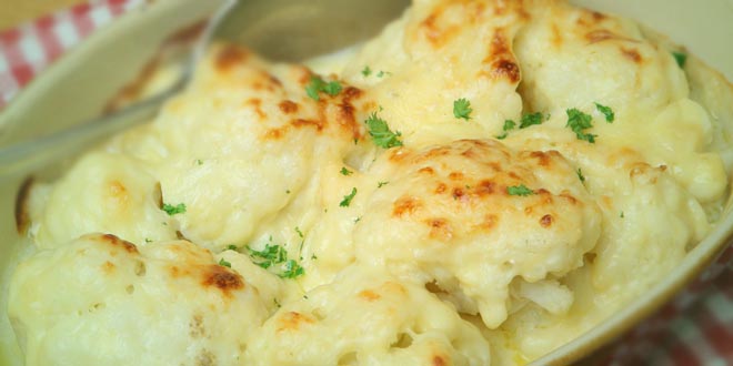 Zapečený květák s mozzarellou – nízkosacharidové