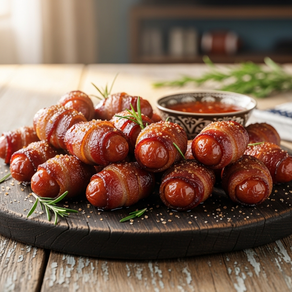 Mini párečky zabalené ve slanině