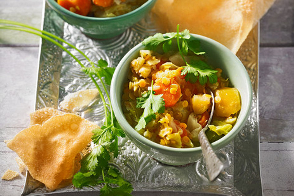 Pikantní kari z špičkové kapusty