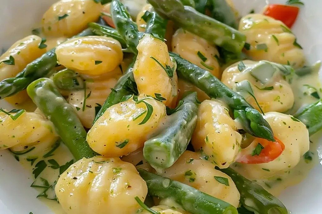 Gnocchi se zeleným chřestem: Jarní pochoutka