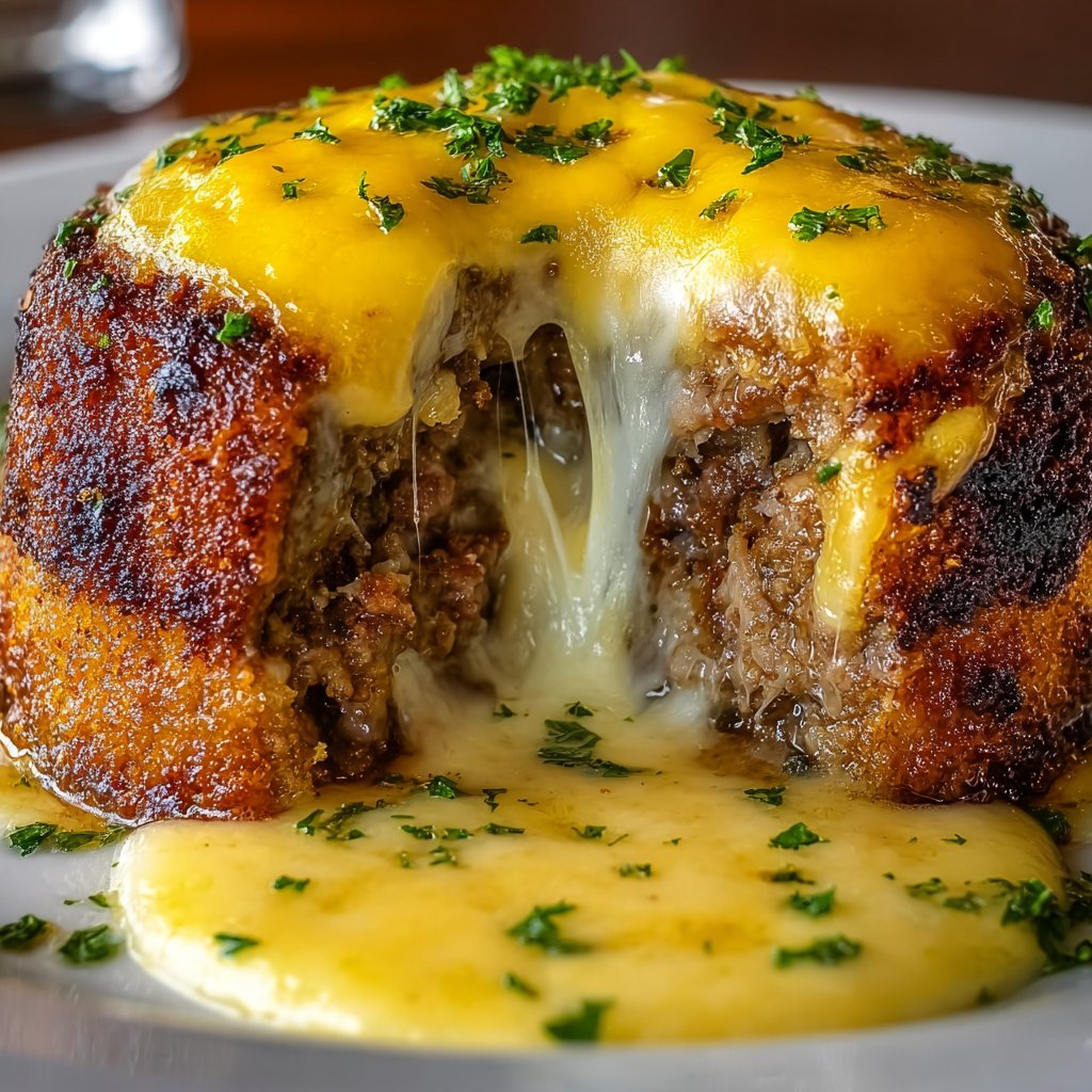 Cheeseburger lava dortíky s rozteklou sýrovou náplní