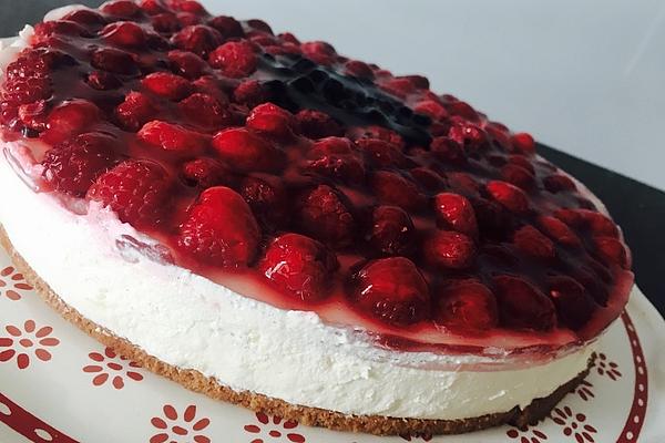 Malinová smetanová dort