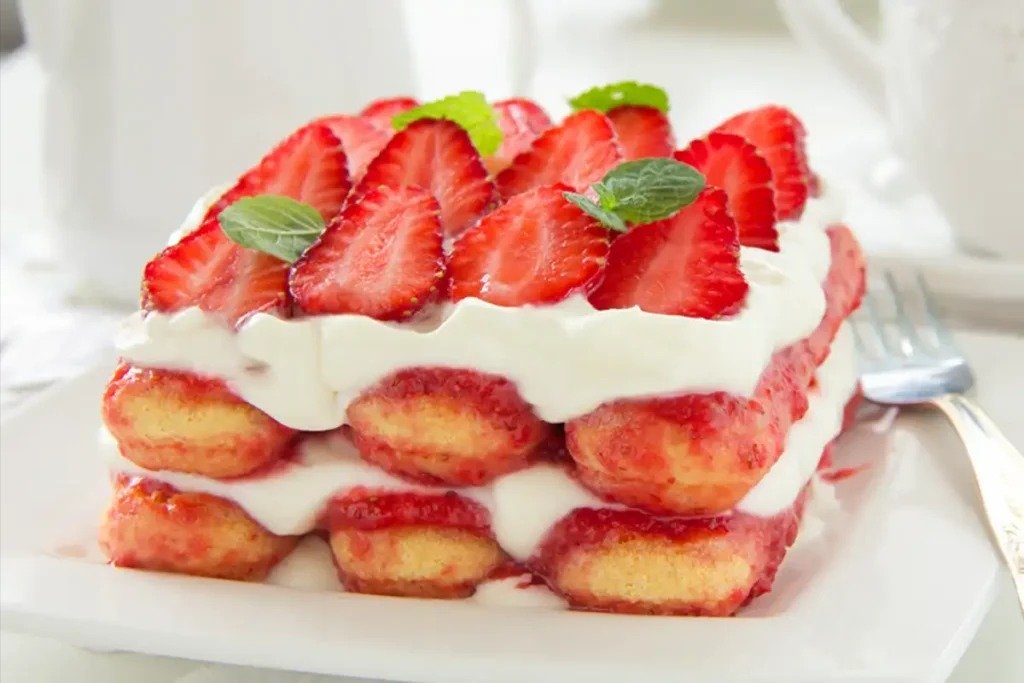 Recept na jahodové tiramisu: Italský sen v červené a bílé